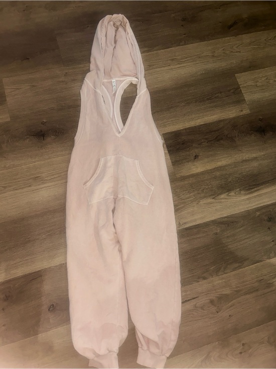 Free People Pants - Free People Pale Pink Hooded Jumpsuit Romper
